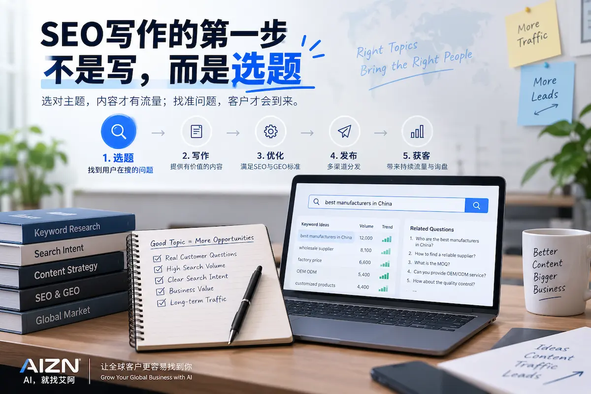 SEO写作的第一步不是写,而是选题
