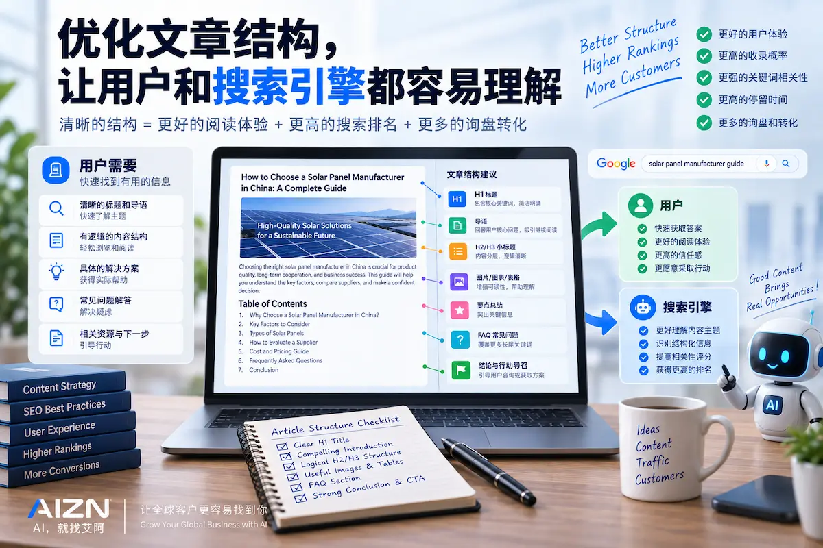 优化文章结构,让用户和搜索引擎都容易理解