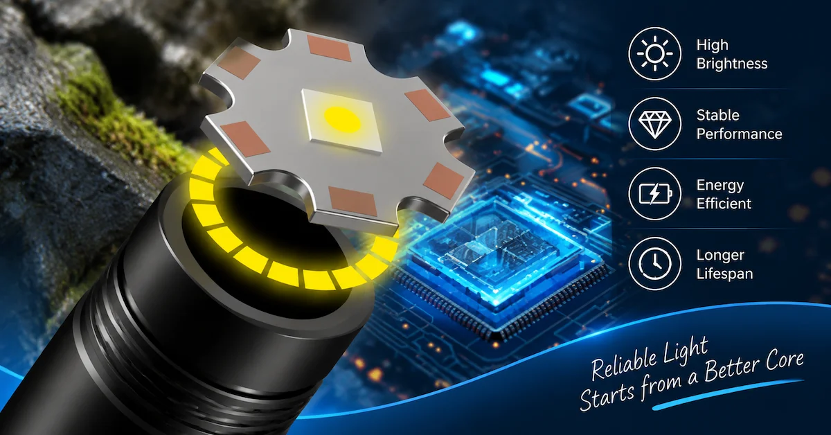 Flashlight LED core technology design