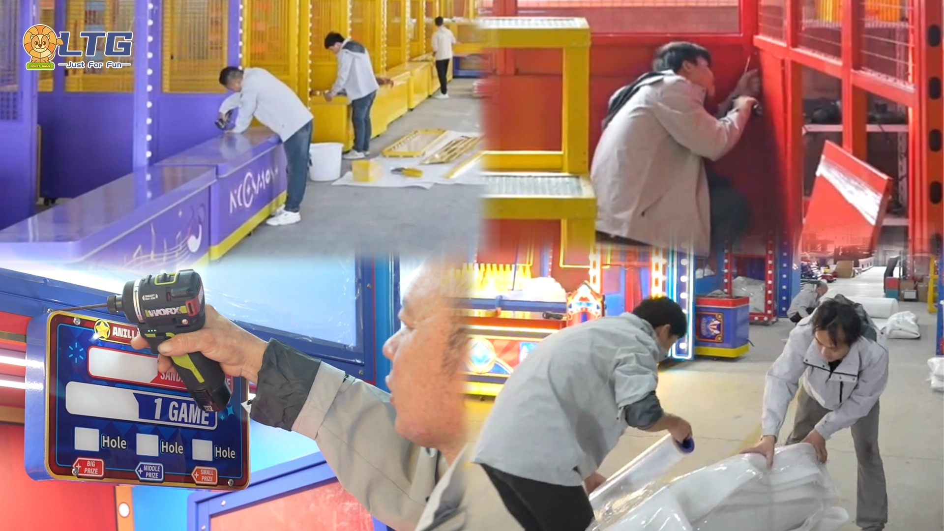 Quality and appearance testing of carnival games prior to shipment